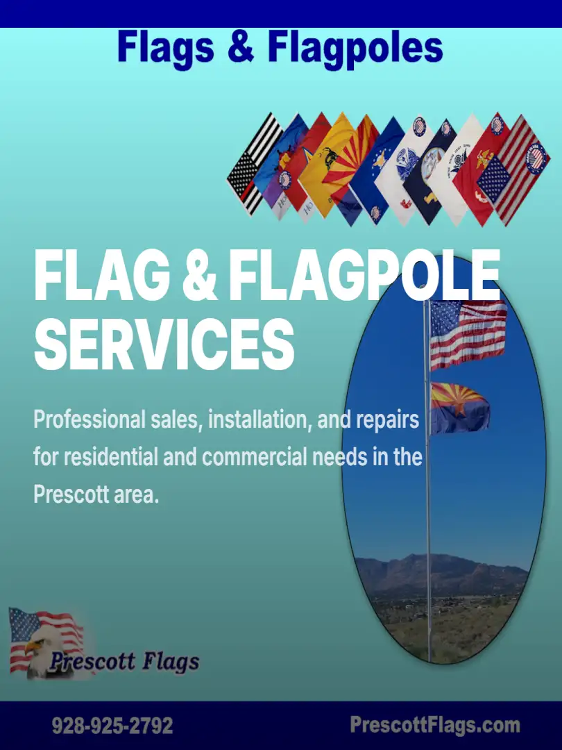 Elevate your property's pride with professional flag and flagpole services in the Prescott area! 🇺🇸 From residential setups to large-scale commercial installations and repairs, we've got you covered. Let’s get your colors flying high today! ✨